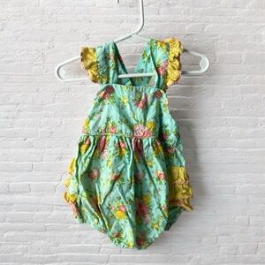 Serendipity by Shrimp & Grits // Floral Baby Romper with Ruffle Butt